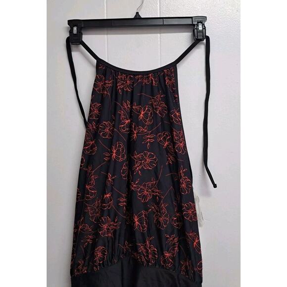 Calvin Klein Black Energy Multi Printed Blouson One-Piece Swimsuit US 16 - Picture 4 of 13